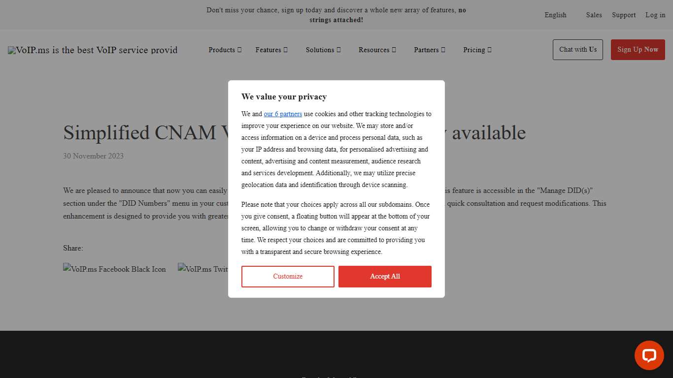 Simplified CNAM Viewing and Updating now available