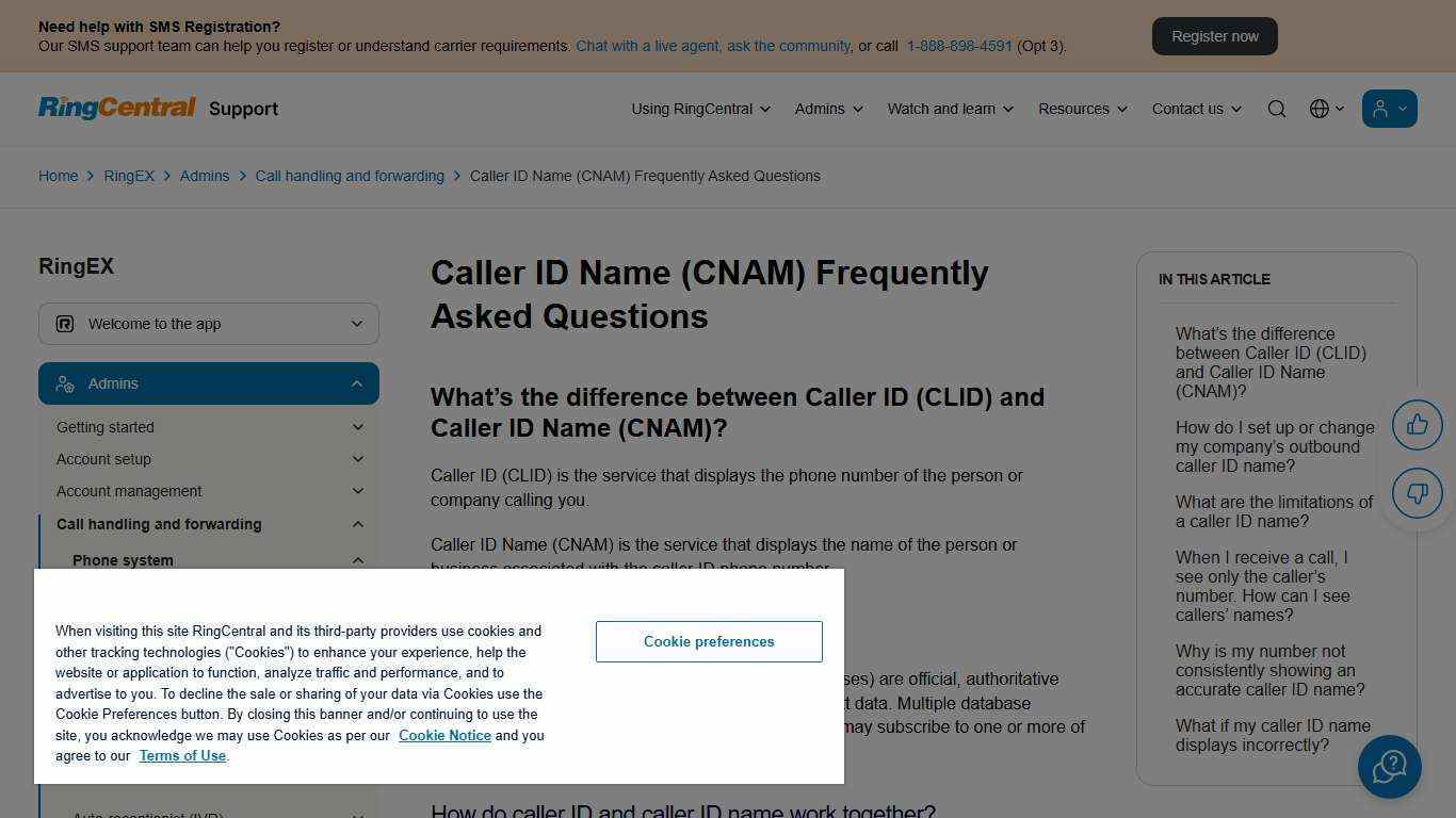 Caller ID Name (CNAM) Frequently Asked Questions