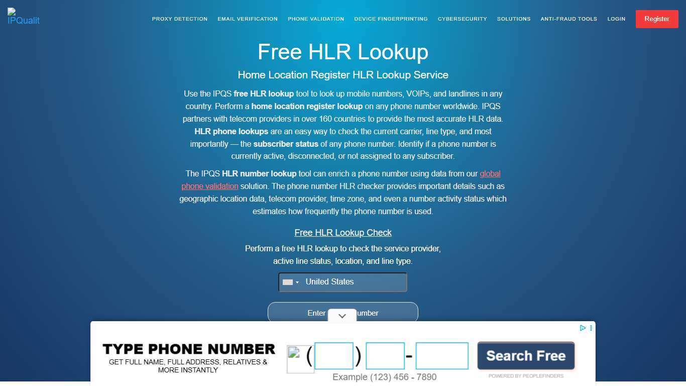 Free HLR Lookup | HLR Carrier Lookup Tool & Service